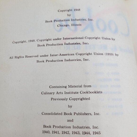 Culinary Arts Institute Encyclopedic Cookbook 1948 Edition Over 1000 Pages - Picture 7 of 14